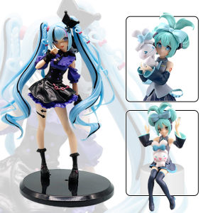 Bandai | Anime 22cm Hatsune Purple Standing Posture Cute Cool Action Figurine Model Pvc Toys Desktop Collection Christmas Gifts In Stock