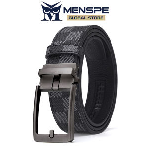 MENSPE เข็มขัดหนัง PU สำหรับผู้ชายแฟชั่นเข็มขัดลำลองธุรกิจเข็มขัดหัวเข็มขัดอัตโนมัติ120ซม. เข็มขัดกีฬาเยาวชนเข็มขัดกางเกงมีสไตล์เรียบง่ายเข็มขัดทนทาน