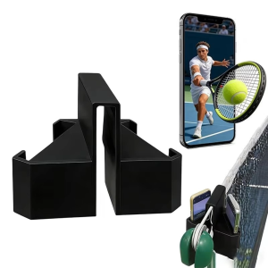 Dual-Sided Tennis Pickleball Net Camera Holder For Video Capture Include Two Dedicated Slots