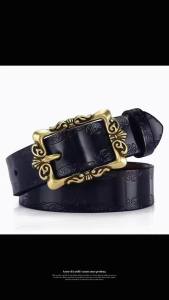 Womens Genuine Leather Belts Wide Retro Korean Fashion Versatile Decorative Jeans Belt for Women.