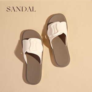 Dép Đi Biển Nữ Mùa Hè Chống Trượt Chất Liệu PVC Gót Mỏng Thoải Mái Phong Cách Hàn Quốc Giày Đi Trong Nhà Giày Lười