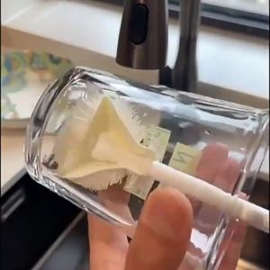 Silicone Cleaning Cup Brush Foldable Brush Head Multifunctional Long Handle Cleaning Cup Brush Milk Bottle/Thermos/Tea Cup/Glass Cup Washing Tool