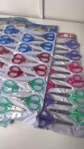 New Assorted Colors School Scissors Set for Kids - Durable Craft & Office Supplies STAINLESS STEEL