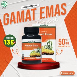 Kapsul Gamat Emas Ekstrak Teripang Emas Original 100% Mengobati Segala Penyakit Kronis Dan Non Kronis Untuk Dewasa Ataupun Anak Multikhasiat