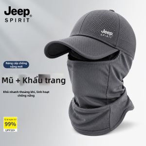 JEEP SPIRIT | Sun Protection Icy Silk Visor Hat Full Face Sun Shade For Men