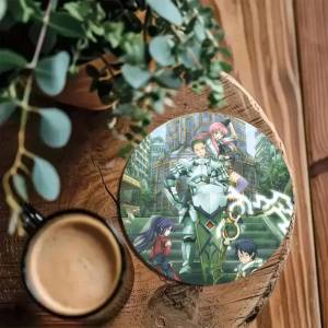 Anime Log Horizon Wooden Coaster Colour Printing Cup Mat Home Desk Decoration Gifts