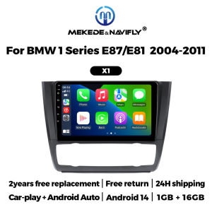 Car intelligent system GPS Carplay+Auto For BMW 1 Series E81 E82 E88 bmw E87 2004 - 2011 9" Android Car radio Multimedia Player