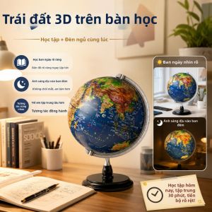 Feiyu | 3D Stereoscopic Suspended Globe 32cm For Students AR Intelligent Light-up Decorations