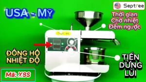 Máy Ép Dầu Thực Vật X8S Thương hiệu Septree Mỹ Có Bảng Điều khiển Kỹ Thuật Số 820W Ép 4-6 kg/giờ - BH 12 THÁNG