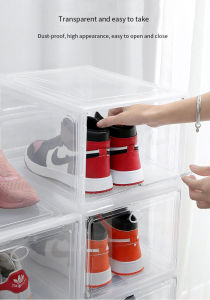 LayardINTERIORS Acrylic Shoe Box Storage Hard Case Transparent Clear Heavy Duty Stackable Shoe Organizer Space Saver Lagayan Ng Sapatos Smart Shoe Magnetic Box Shoe Box Organizer On Sale Big Size Shoe Organizer Shoebox 5pcs12pcs Shoe Rack With Cover