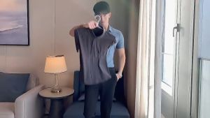 Kemeja pria lengan pendek slim fit motif polos dewasa premium bahan katun elastis