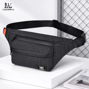 LouisWill Mens Chest Bag Shoulder Bag Large Capacity Shoulder Bag Wear-resistant Cross body Shoulder Pouch Purse Man Shoulder Bag Leisure Shoulder Bag Waist Bag
