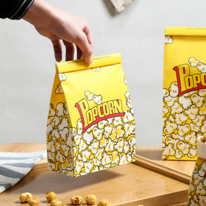 (clearance)50pcs classic popcorn paper bag packaging for popcorn bucket paper Hamburger Bread Toast Fried Chicken Sandwich Wrapping Paper