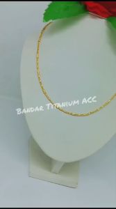 KALUNG TITANIUM RANTAI BAMBU MINIMALIS PERHIASAN WANITA DEWASA ANTI LUNTUR(COD)