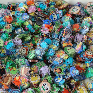 Bandai | 50pcs/set Pocket Monsters Cartoon Pokemon Resin DIY Accessories Cute Kawaii Laminating Acrylic Cream Glue Phone Case Patch