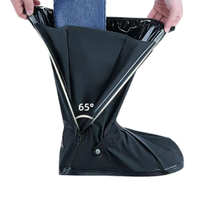 High Tube Waterproof Anti-Slip Rain Boot Shoes Cover Reusable Thicken Wear-resistant Overshoes Cycling Shoes Pants Protectors