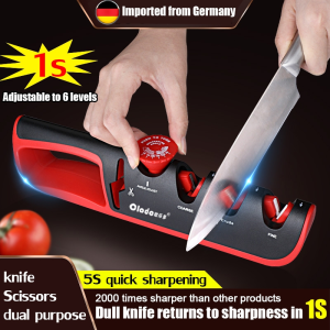 4 in 1 Kitchen Knife Sharpener - 3-Stage Knife Sharpening Tool Scissors sharpener Quick Sharp