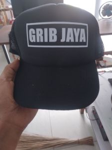 topi jaring trucker grib jaya putih free stiker grib