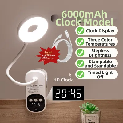 RUCHU | 2026 New Clip-On Reading Lamp Ultra Long Battery Life Eye Protection Student Dormitory Bedside Study Special Purpose Table Lamp