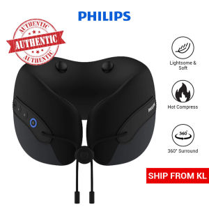 PHILIPS Travel Neck Pillow Neck Massager U-Shaped Memory Foam Neck Support Pillow Neck Massager Cervical Neck Pillow Headrest Bantal Leher