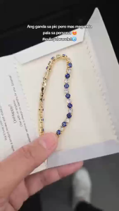 Evil Eye Zircon Geometric Bracelet Rhinestone Lucky Blue Eyes Charm Bracelet Evil Eye Bracelet With Zircon Lucky Devils Eye Bangle