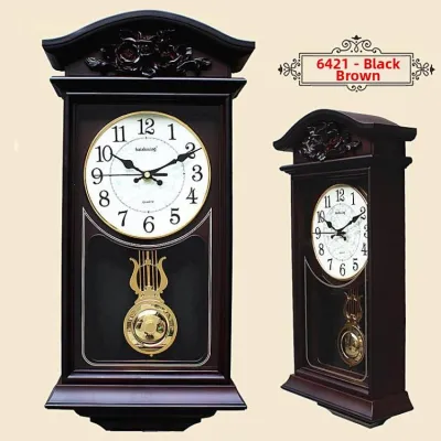 KELAJI | Retro Carved Wall Clock Mechanical Chime