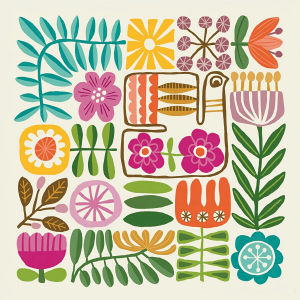 Cross Stitch Colorful Flower Embroidery Kits Printed Canvas 11CT Thread Needlework DIY Gift Home Decoration