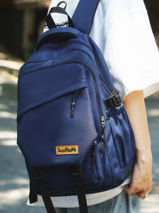 กระเป๋าเป้สะพายหลังนักเรียนมัธยมปลายความจุขนาดใหญ่แบบลำลองสำหรับผู้ชายและผู้หญิง กระเป๋าเป้สะพายหลังแบบสะพายไหล่คู่สำหรับนักเรียนมัธยมปลายและนักศึกษาวิทยาลัย
