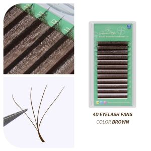 GLAMLASH 3D4D5D6D7D8D W Eyelash C/D/L/LU/M Premade Volume Fans Brown Lash Extensions Natural Soft
