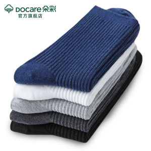 ถุงเท้ากีฬาคอตตอนคอกกี่สำหรับผู้ชาย 5 คู่ ทรงกลาง ดูดซับเหงื่อ ป้องกันกลิ่น บุขนแกะคุณภาพสูง สำหรับฤดูใบไม้ผลิ ฤดูร้อน ฤดูใบไม้ร่วง ฤดูหนาว