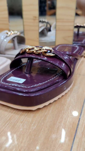 LODIEN Sandal Slop Wanita Tali Rantai / Sandal Fashion Casual Kekinian / Sandal Slop Wanita Korean