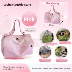 LUSUO | Lightweight Large Capacity Womens Travel Bag Dry Wet Separation