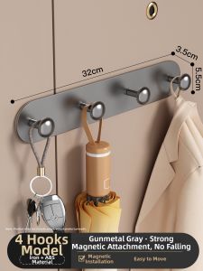 FALUYI | Magnetic Hanging Hooks Clothes Umbrella Organizer