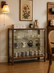 DMX | Vintage Style Wall Leaning Display Cabinet