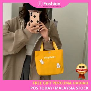 IFASHION 1308 Women Small Tote Bag Canvas Handbag Hand Carry bag Wanita Beg Tangan Kecil Murah Perempuan