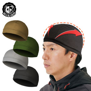 Musion 10K Vents Beanie Cap Bonnet for Men Sweat Absorbent Skull Cap Under Helmet Moisture Wicking Cycling Cap for Rider