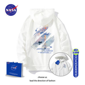 NASA Collaborative Van Gogh Starry Night Hoodie Boys Spring Autumn 2023 New Fleece Lined Thickened Oversize Jacket Casual Youth Fashion