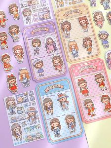 TLD Creative Cute Cartoon Duoduojiang Series Magnetic Bookmarks Set of 4pcs Kids Gift Idea School Office Use Stationery