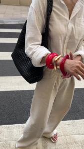 Ingemark 3 Styles Boho Resin Acrylic Bangles for Women 2025 New Fashion Vintage Irregular Wide Springs Bracelets Women Jewelry