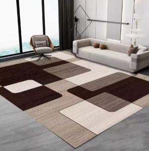 Nordic Simple Carpet Living Room Coffee Table Flannel Large Carpet Anti-Slip Bedroom Bedside Floor Mat Home Decoration