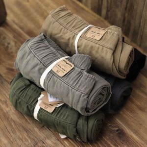 Mens Loose Fit Cotton Work Trousers Wear Resistant Automotive Repairing Utility Pants Spring Autumn Seasonal Industrial Clothing