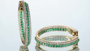 APIR 30mm Lab-grown Emeralds Hoop Earrings for Women 925 Sterling Silver Sparkling Moissanite Huggie earrings Fine Jewelry Gifts