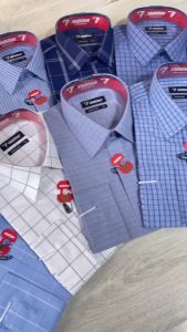 Áo Sơ Mi Dài Tay Bamboo Kẻ Sọc Caro Phom Suông - Vạt Ngang Vĩnh Tiến GTB 475