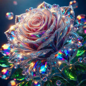 HUACAN 5D DIY Crystal Sparkling Rose Flower Diamond Painting New Arrivals 2025 Full Square Round Diamond Mosaic Gift