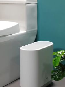 Ecoco Push Type Slim Dustbin Waste Bin/Minimalist Simple Bathroom Kitchen Household Bin/Large Capacity