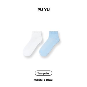 PUYU | Summer Thin Mid-Calf Ballet Style Long Tube Socks Womens Miu Series Cumulonimbus Socks 2025 New Hot Cotton Nylon Spandex