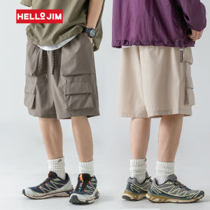 HELLO JIM Pocket cargo shorts for men Multi-pocket design Outdoor thin fashion loose half pants for Men K2220