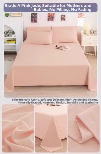 KAMONI | Summer Solid Color Bed Sheet Set Four Seasons Suitable