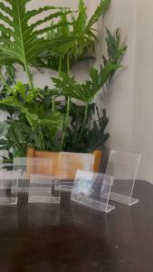 [HCM] Menu Mica L Bảng giá mica Tag thông tin mini để bàn trong suốt NHIỀU kích thước-CA666