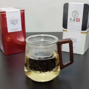 Glass Brewing Tea Cup Tea Infuser Mug Teaveas Wooden Lazy Brewer Office Flower Tea 470ml